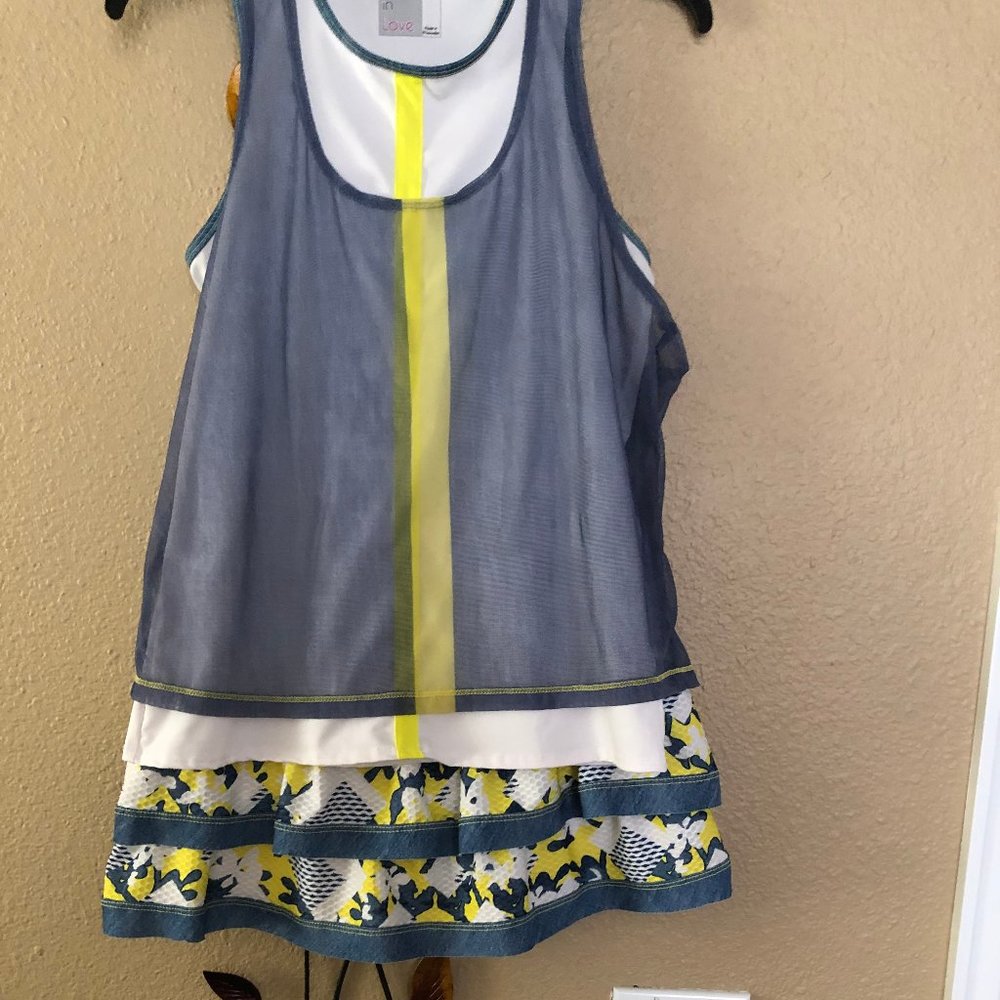 Lucky In Love Denim Skirt & Top Sz M (8-10)